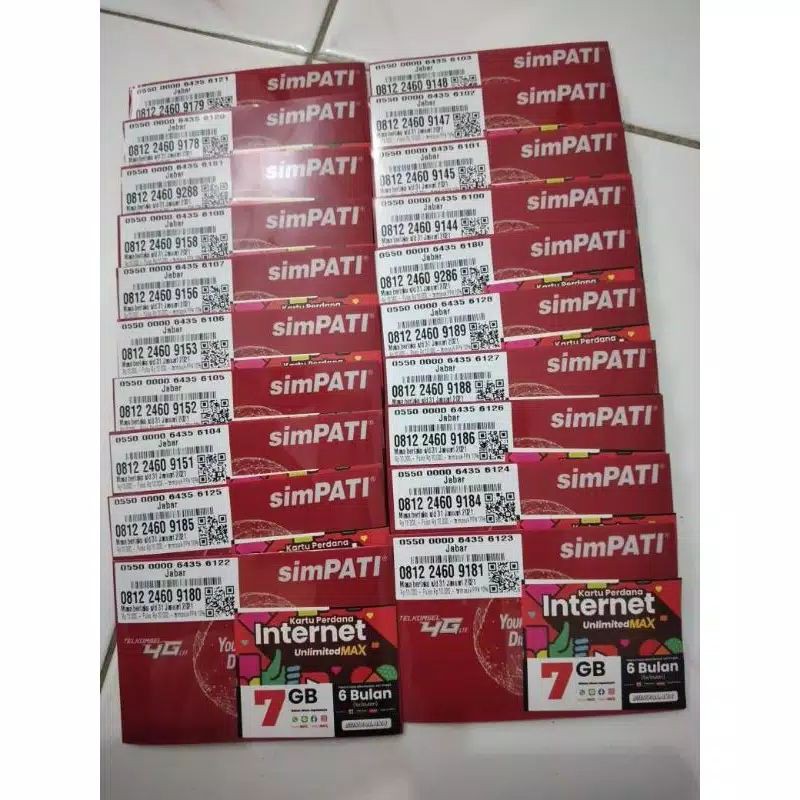 Kartu Perdana Unlimited Max Telkomsel 7gb Aktif Shopee Indonesia