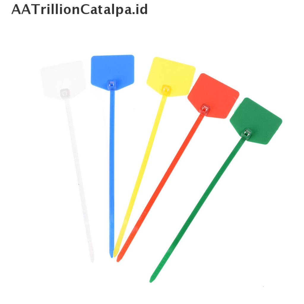 (AATrillionCatalpa) 100pcs Tali Pengikat Kabel Bahan Nilon Warna-Warni