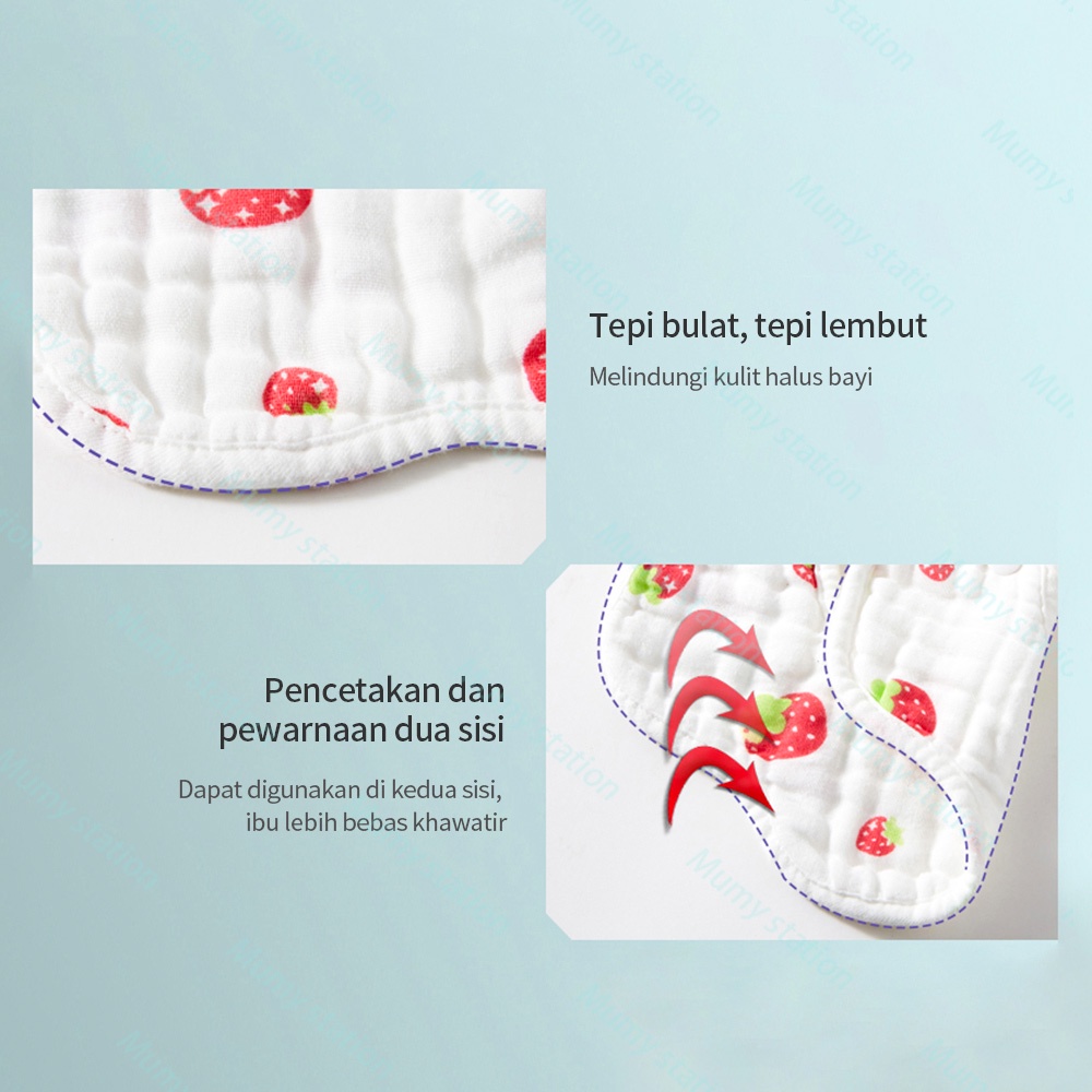 Mumystation  Sleber air liur bayi motif lucu celemek bayi slabber bayi