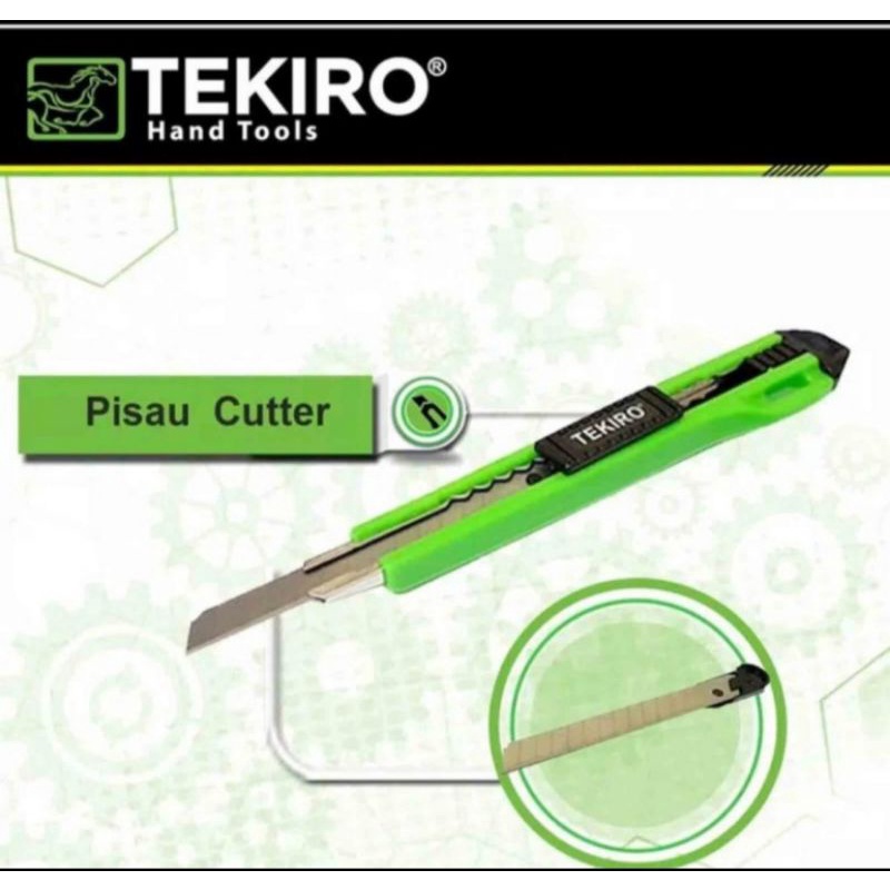 

PISAU CUTTER KECIL 9MM + 2 MATA PISAU GT-PC1561 TEKIRO