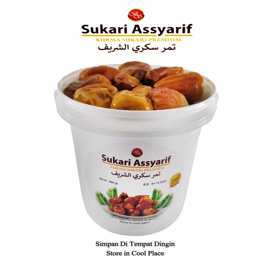 

Kurma Sukari kemasan Ember 850 gr sukkari ember ASSYARIF