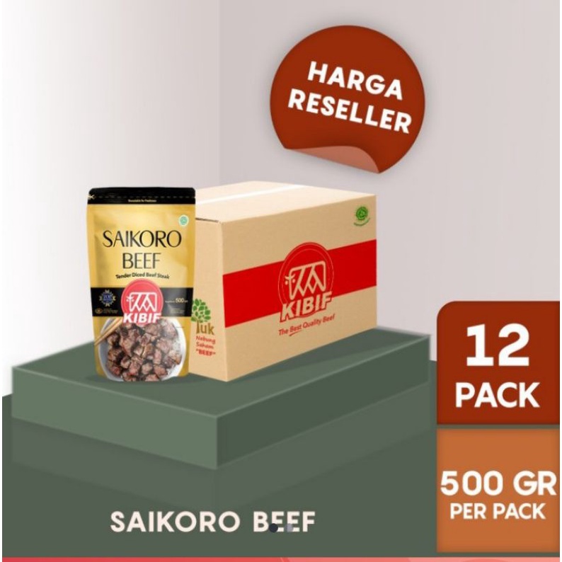 

KIBIF WAGYU SAIKORO BEEF / daging cube berat 500gram/pack ( 1karton isi 12pack)