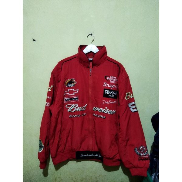 Jaket Vintage Nascar " Dale Eanrhardt x  Budweiser
