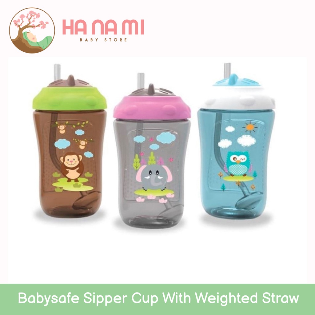 Baby Safe Sipper Cup With Weighted Straw Training Cup