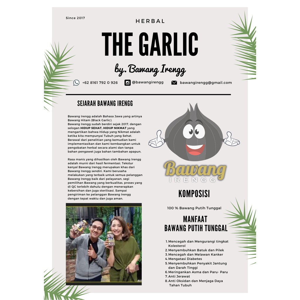 

Bawang Hitam Tunggal Black Garlic