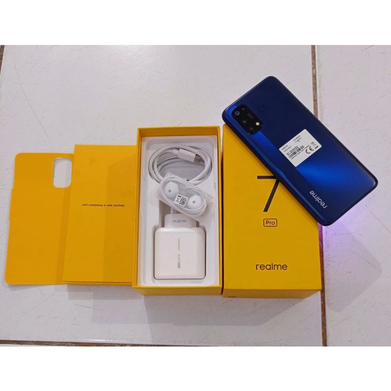 realme 7 pro ram 8/128GB, second support nfc fullset original no minus