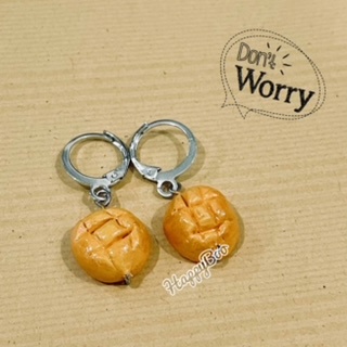 anting stainless titanium roti clay high quality clip earings donat roti