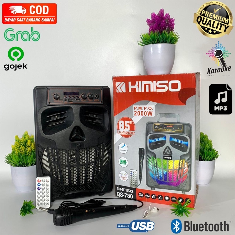 SPEAKER BLUETOOTH KARAOKE KIMISO QS - 780 SPEAKER KARAOKE SPEAKER WIRELESS