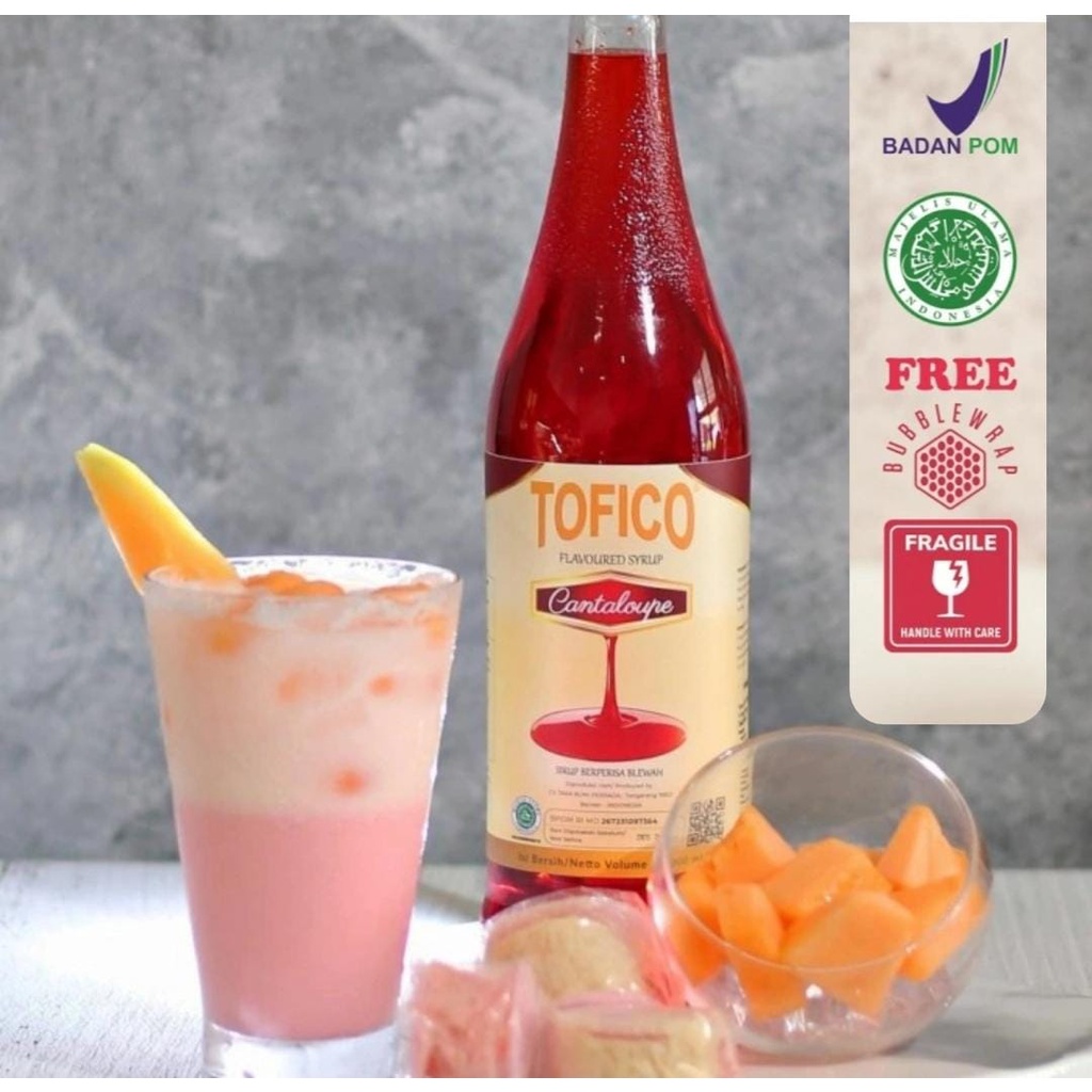 

Tofico Syrup cantaloupe Natural Flavour 1 Liter Tofico sirup blewah