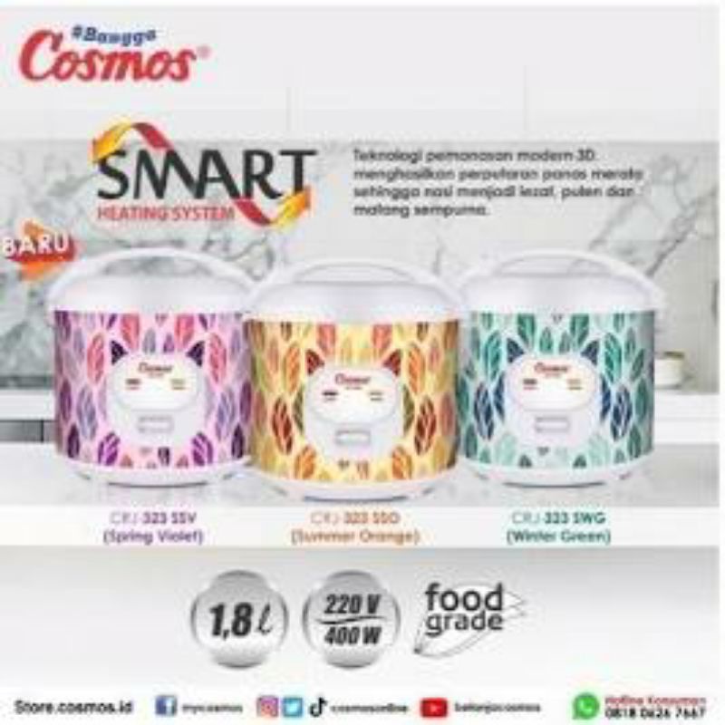 MAGIC COM / RICE COOKER COSMOS CRJ 3306 / 323S / 3301 / 3301N / 3232 / 8229BSS / 8229 WSS