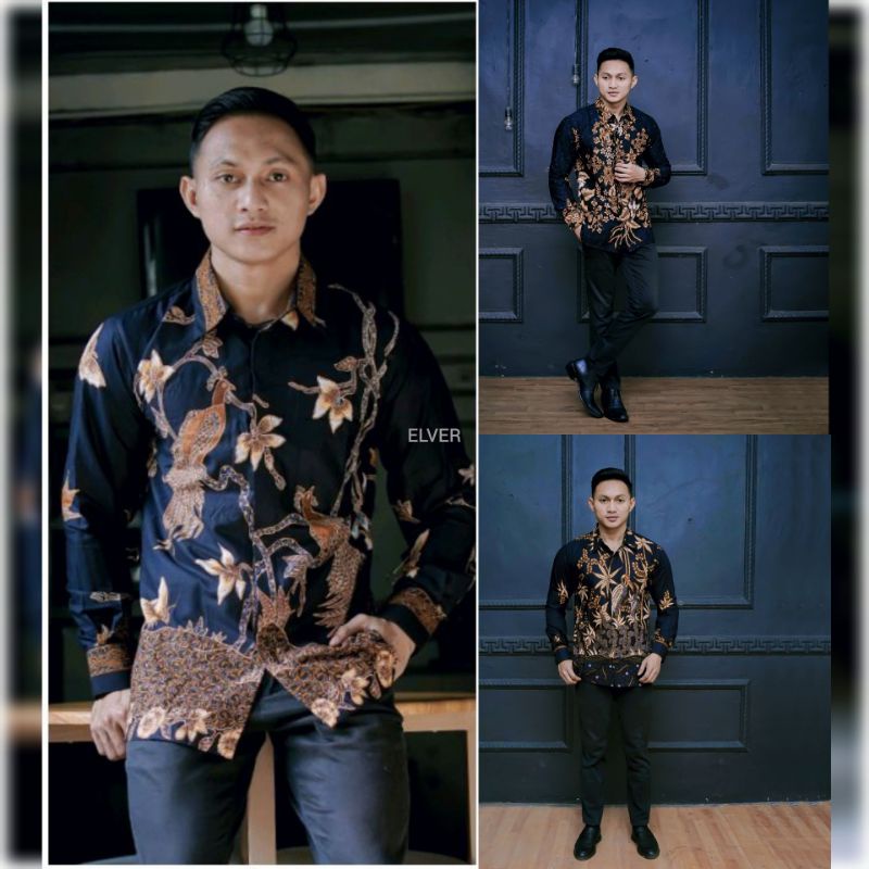 KEMEJA BATIK PRIA LENGAN PANJANG HITAMMANIS MODERN EXCLUSIVE / KEMEJA BATIK KANTOR ELEGAN