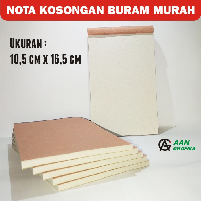 NOTA KOSONGAN KERTAS BURAM 1/4
