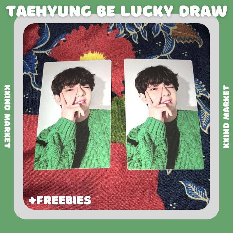 PHOTOCARD Taehyung BTS BE ESSENTIAL LUCKY DRAW M2U / PC V BE ESSENTIAL / LUCKY DRAW BE
