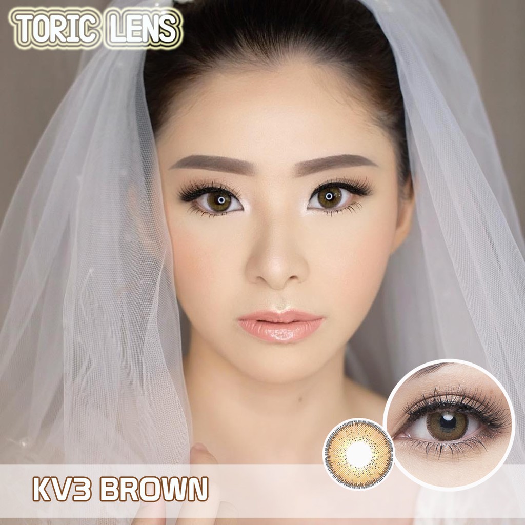 Softlens Toric Silinder Cylinder Minus Princess EOS Bening Black Gray Brown Astigmatism Ready Stock