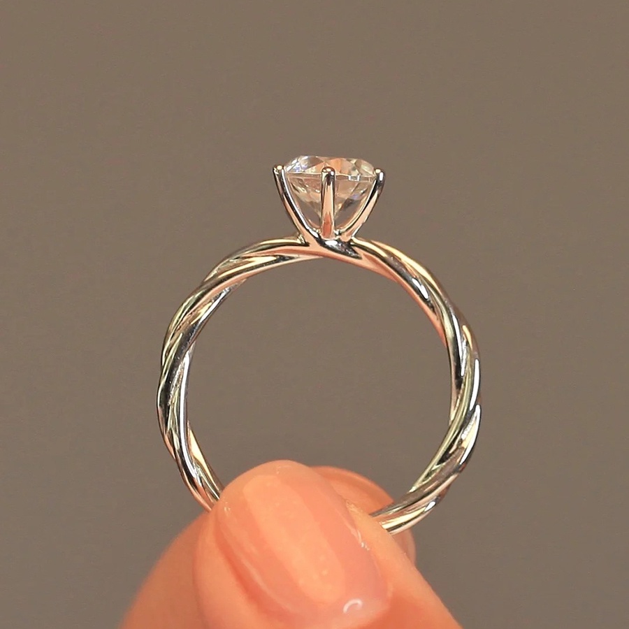 Cincin Bahan S925 Silver Adjustable Untuk Wanita