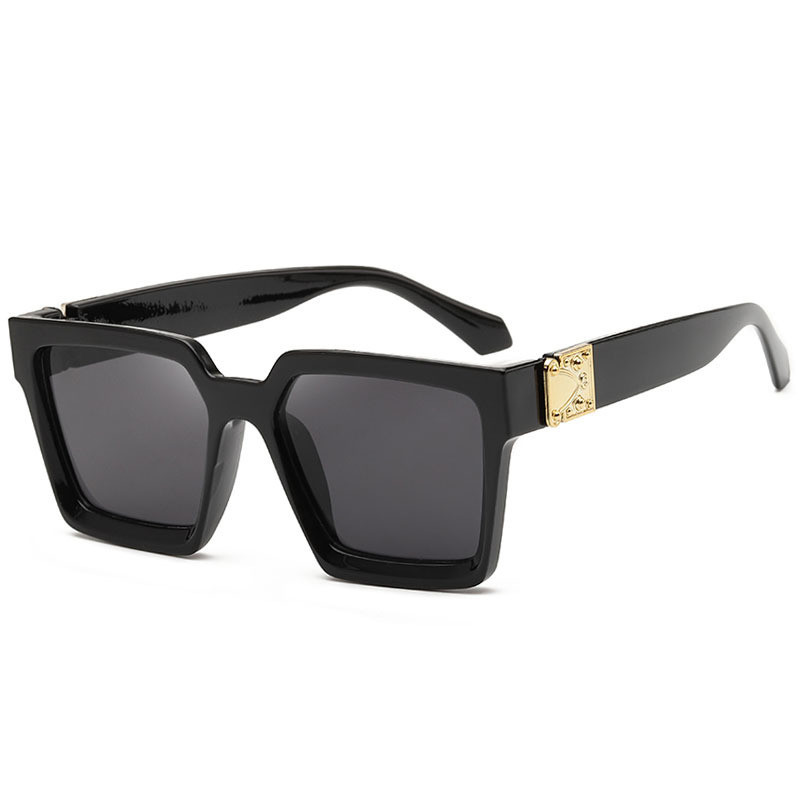 Korean IG Big Frame Retro New Female Square Leopard sexy Sunglasses Fashion Wide-sided Sunglasses