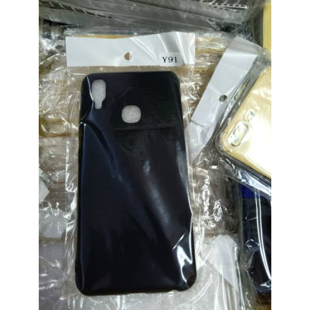 Softcase black matte Vivo Y91 jelly case Vivo Y91 case matte Vivo Y91