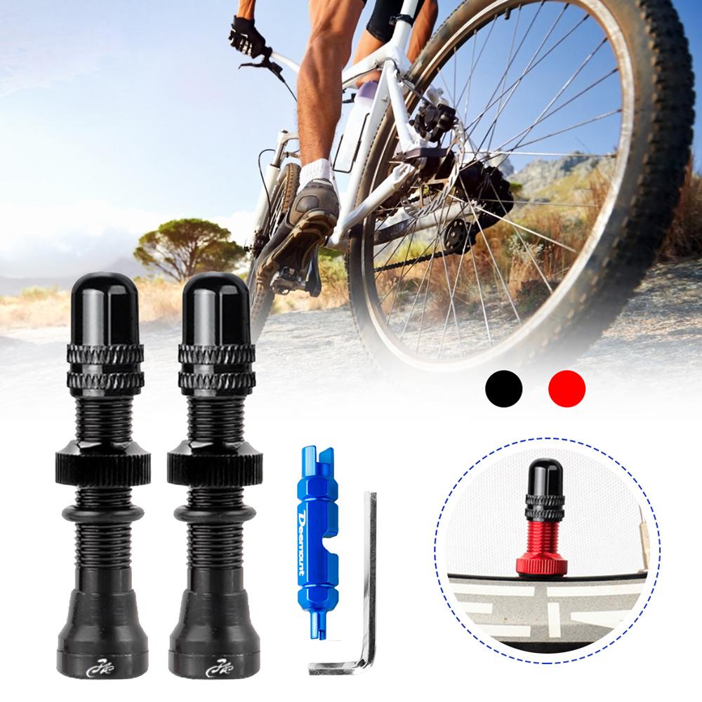 Agustina A/V Klep 2PCS MTB Nipple Schrader Valve Kits CNC|Aksesoris Sepeda Anodized Klep Ban Tubeless