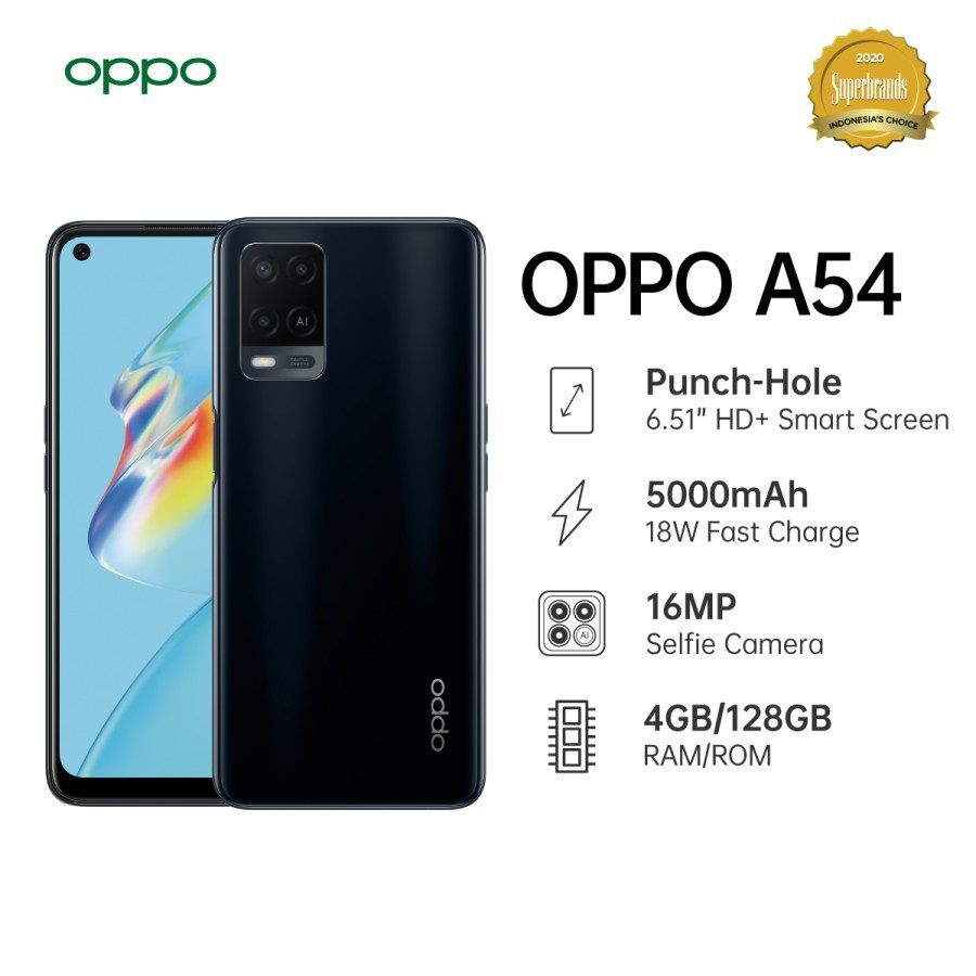 HP OPPO A54 RAM 4GB ROM 64GB NEW Garansi Resmi