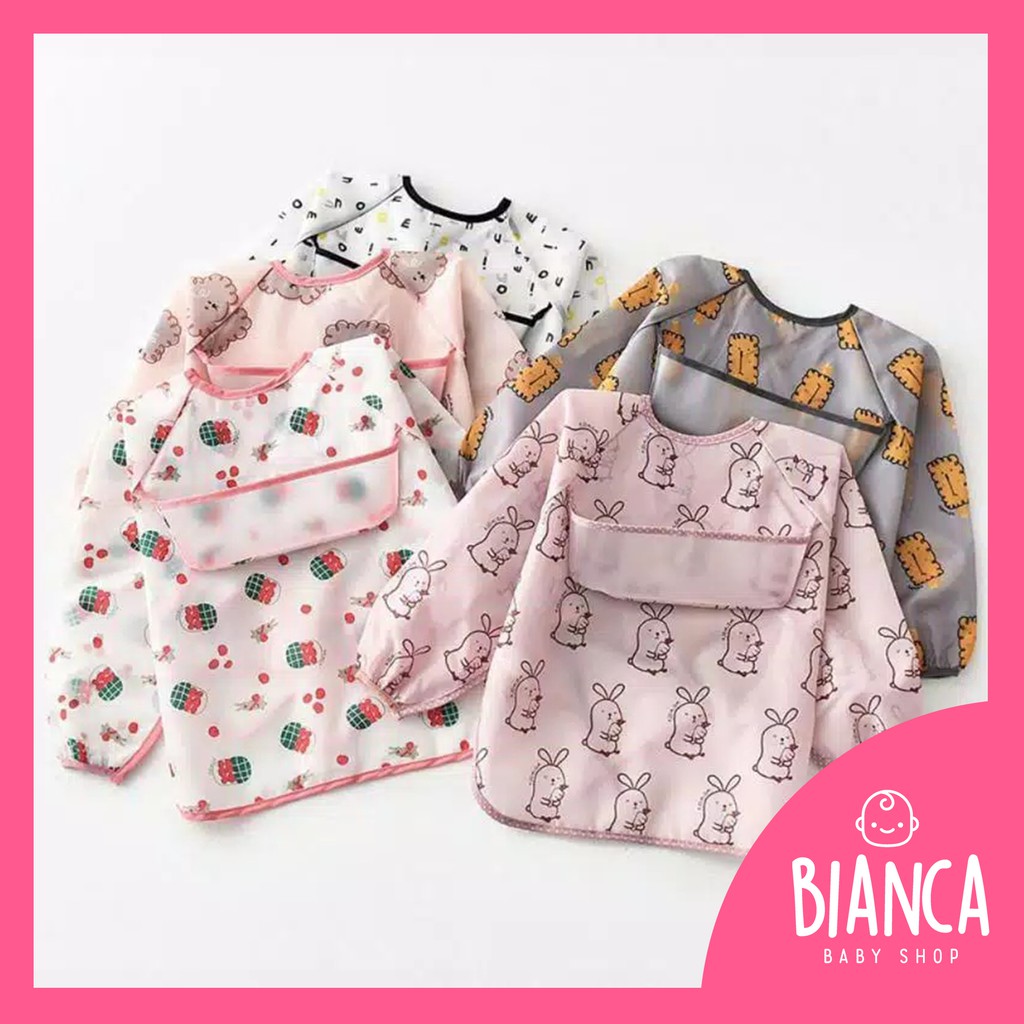 BIANCA - Bibs Anak Lengan Panjang / Celemek Anak Lengan Panjang