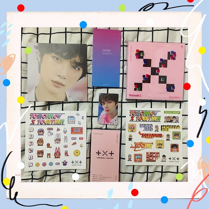 ADA FREEBIES ‼️ SHARING TXT Album minisode1: Blue Hour AR ver ( BEHIND BOOK POSTCARD BEOMGYU)