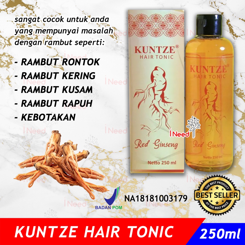 (INEED) KUNTZE Red Gingseng Hair Tonic BPOM