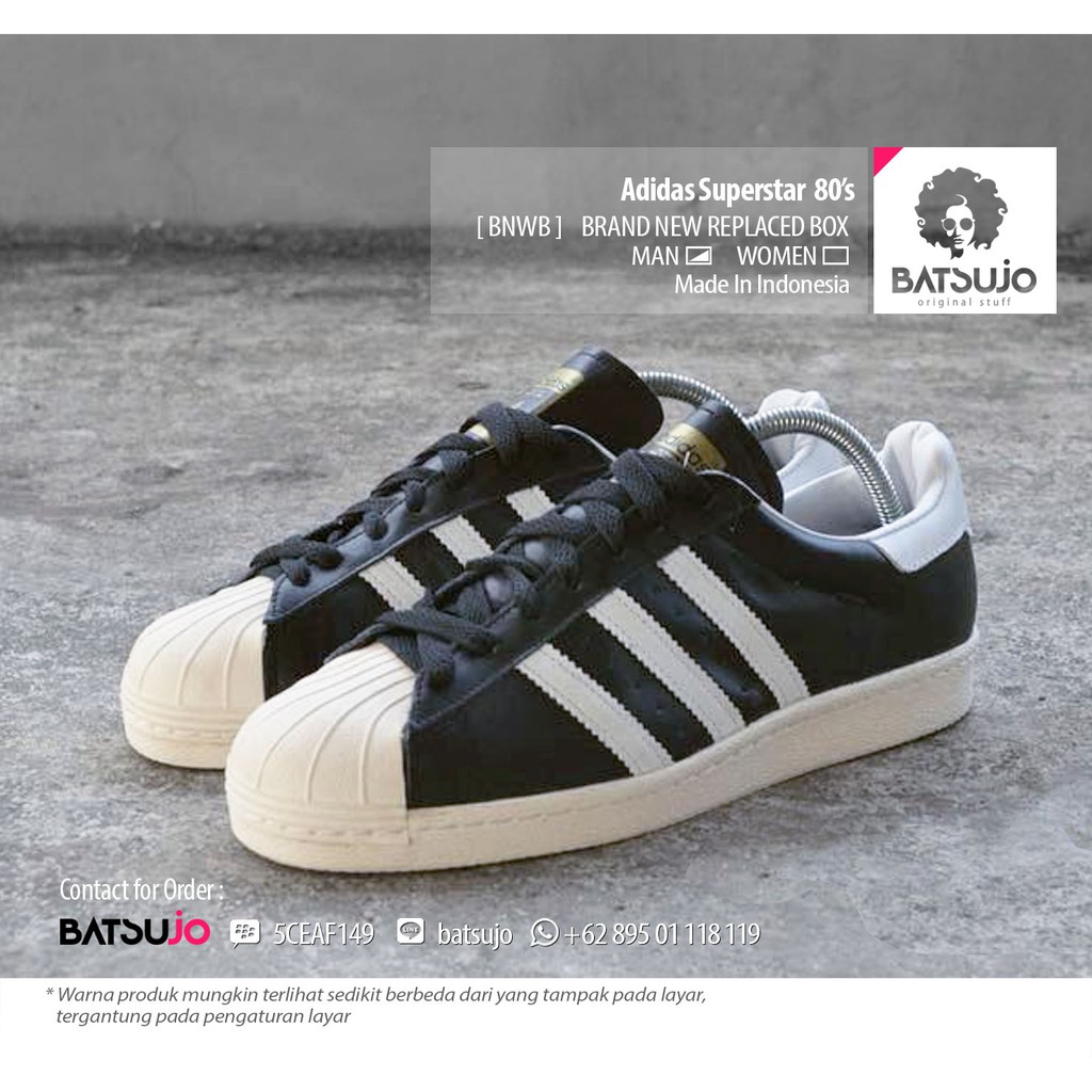 Adidas Superstar 80's Black White Original
