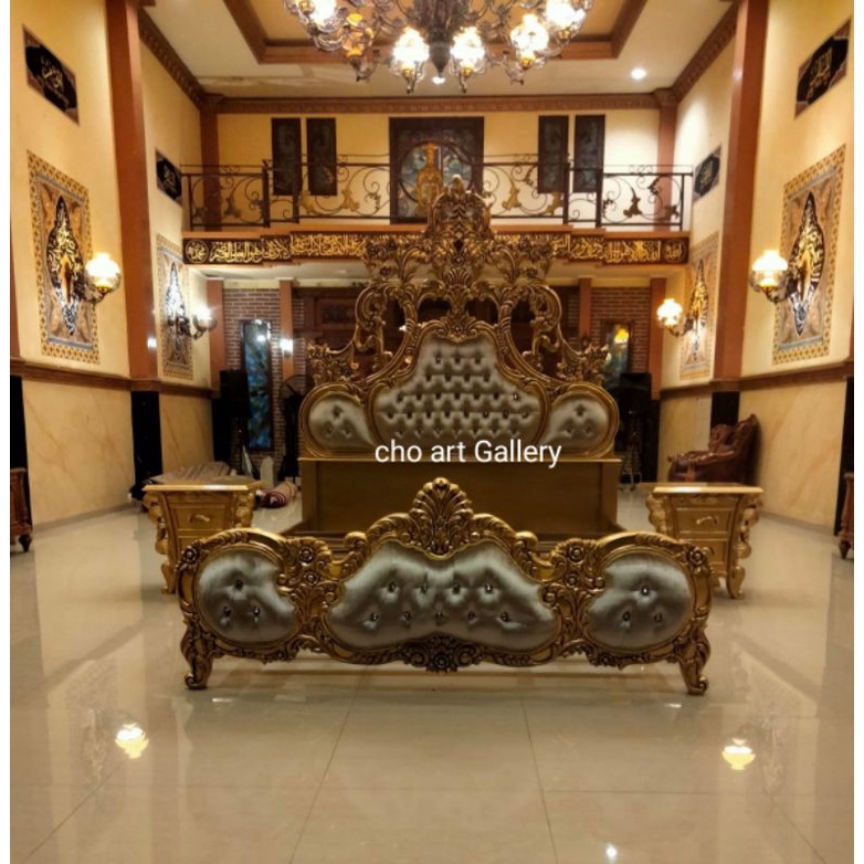 set dipan ukir mewah / dipan jati ukir