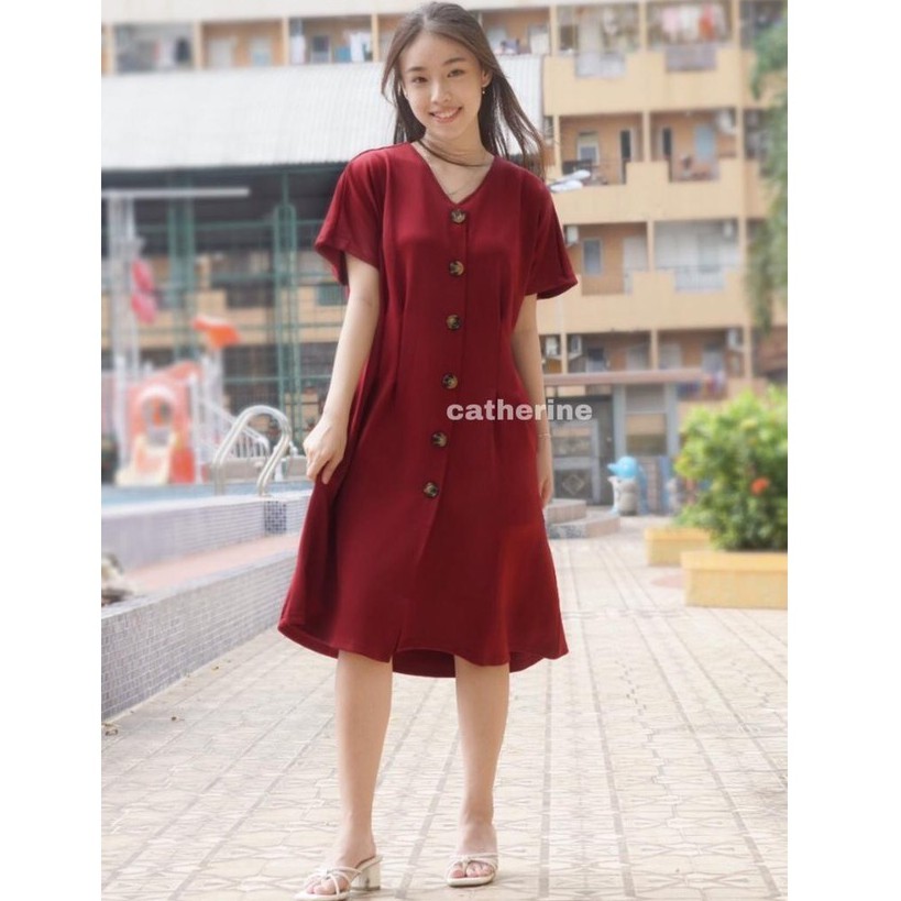 CATHERINE - MILKY DRESS/DRESS SCUBA/DRESS WANITA/DRESS NATAL