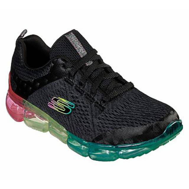 Skechers Skech-Air 92 Black Multi-Color Women Running Shoes Sneakers 13221-BKMT