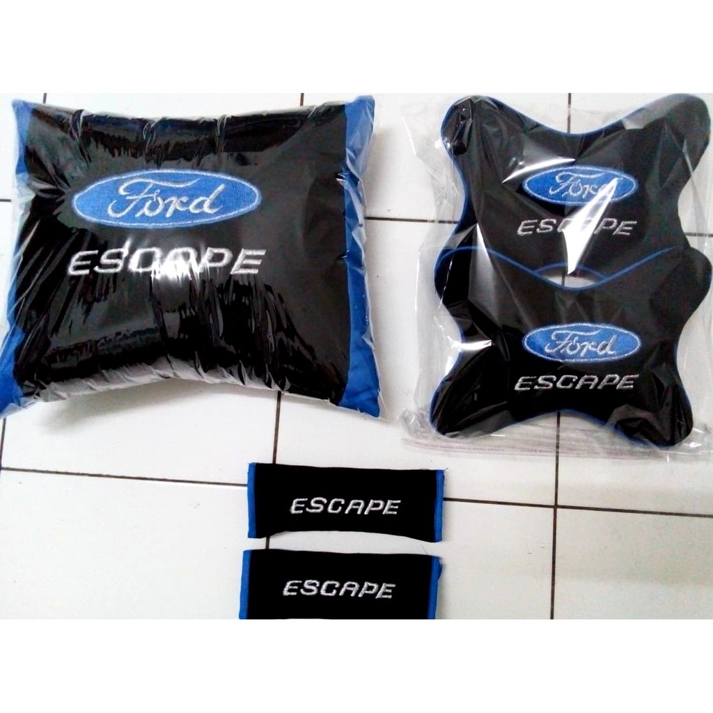Bantal mobil Ford Escape aksesoris interior sandaran kepala headrest 3 in 1