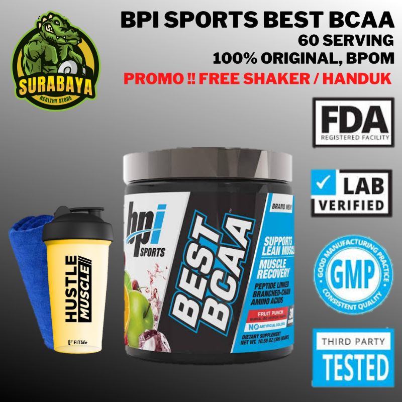 BPI BEST BCAA 60 SERVING BPOM BCAAs POWDER SUPPORT RECOVERY AND LEAN MUSCLE BUILDING