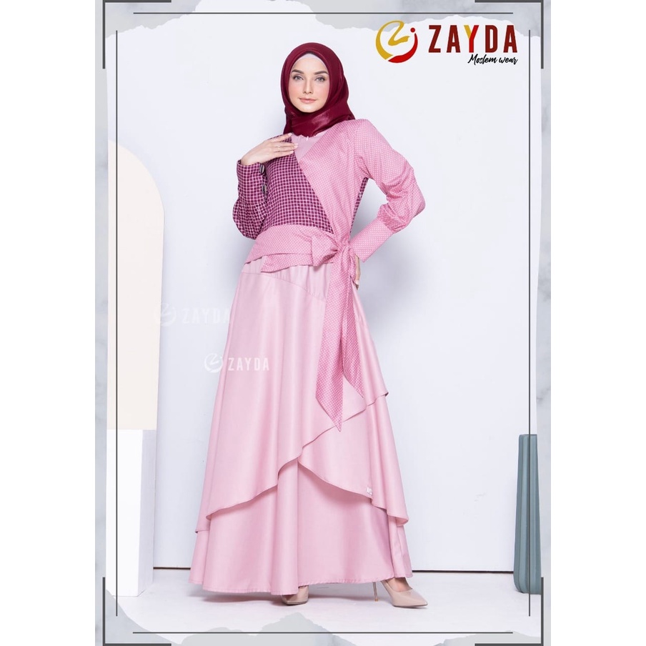 GAMIS ZAYDA ZG63 PINK ORIGINAL KEKINIAN MODERN TRENDY SIMPLE ELEGANT MODIS FASHIONABLE BEST SELLER