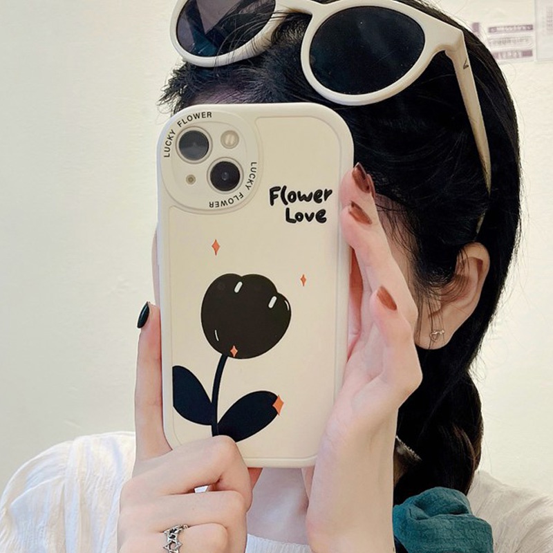 Soft Case Pelindung Kamera Desain Bunga Tulip Untuk OPPO A3S Reno 4F 5F 6 7Z Realme C1 5S 5i C3 C11 C20 C20A 7i C17 C15 C12 C25S C21Y C35 Nz 20a 50A 30A 50o