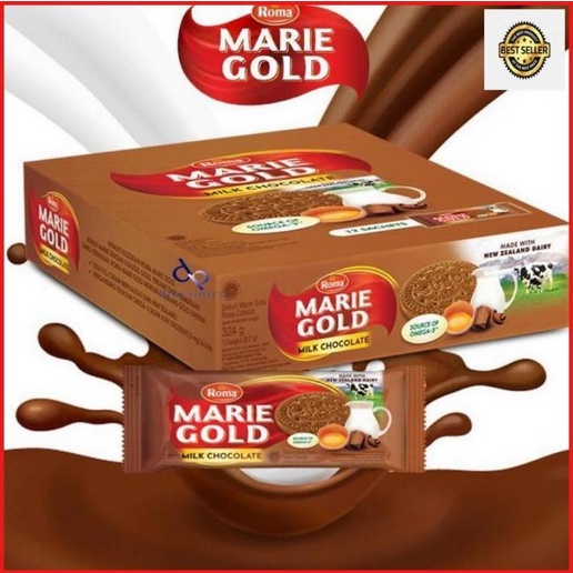 

Roma Marie Gold Milk Choco @27 Gr X 12 Sachet (1 Box )