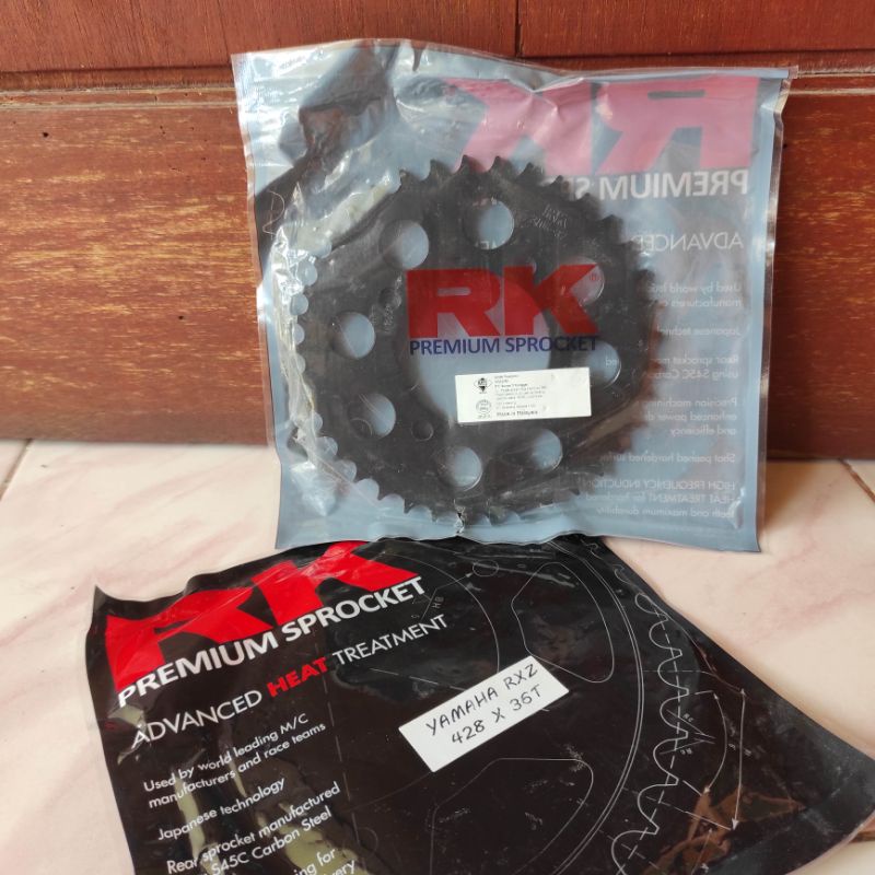 Gear Belakang SSS 428 28 30 31 32 33 34 35 36 37 38 39 40 RXZ RXKing Jupiter Vega MX FIZR-RK 428-38(black)