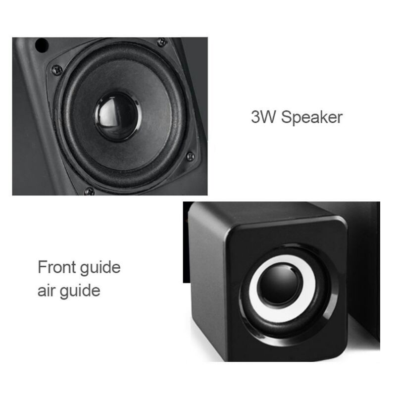 TaffWare Speaker Stereo 2.1 With Sobwoofer &amp; USB Power - D-203 - Black