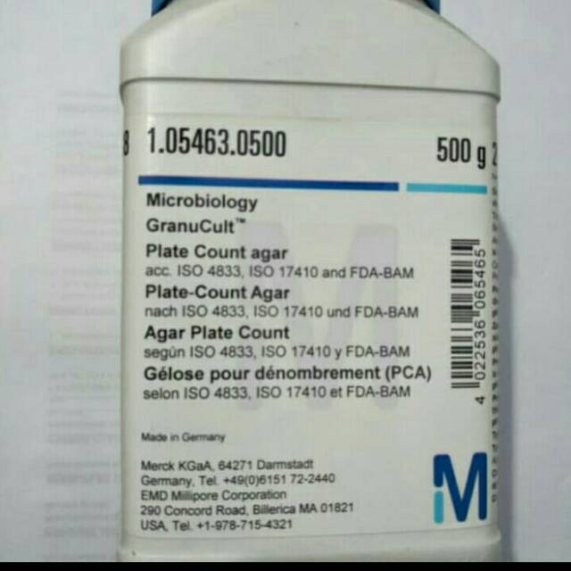 Plate Count Agar, Merck 100 gram