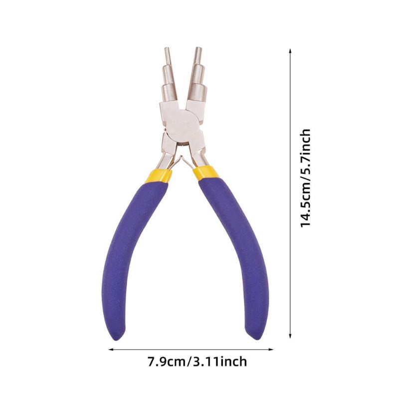 SIY  6 in 1 Wire Wrapper Looping Forming Jewelry Plier 6-Steps Multi Size Barrels Pliers Bail Jewelry Making Colors at Random