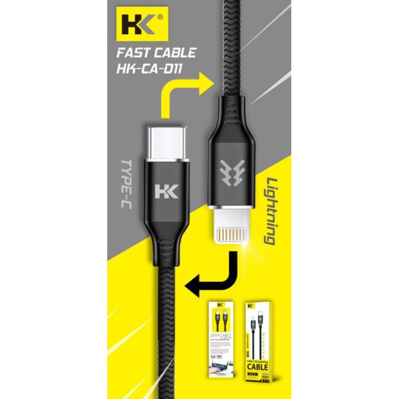 Kabel USB Type-C to Lightning HK 3,1A Fast Charging Quick Charge system