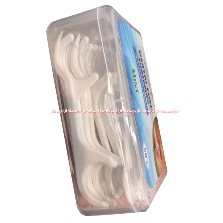 Life Resources 50pcs Dental Floss Toothpick Waxed Mint Century Value Tusuk Gigi Plastik Dan Benang Gigi