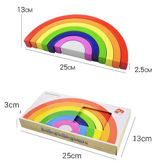 MAINAN PUZZLE RAINBOW BUILDING BLOCK MAINAN PELANGI BALOK