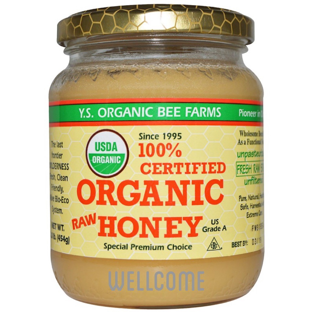 Y.S. ECO BEE FARMS 100% CERTIFIED ORGANICS RAW HONEY 454 GR