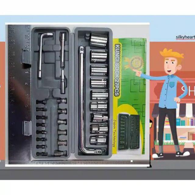 (bayar Ditempat) Original Kunci Shock / Sok Set 27 Pcs Merek Kenmaster [silkyheart]