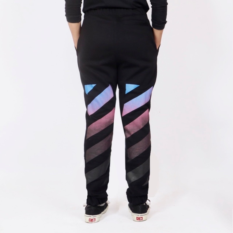 Celana Jogger Pants OW Black Import Full Taq