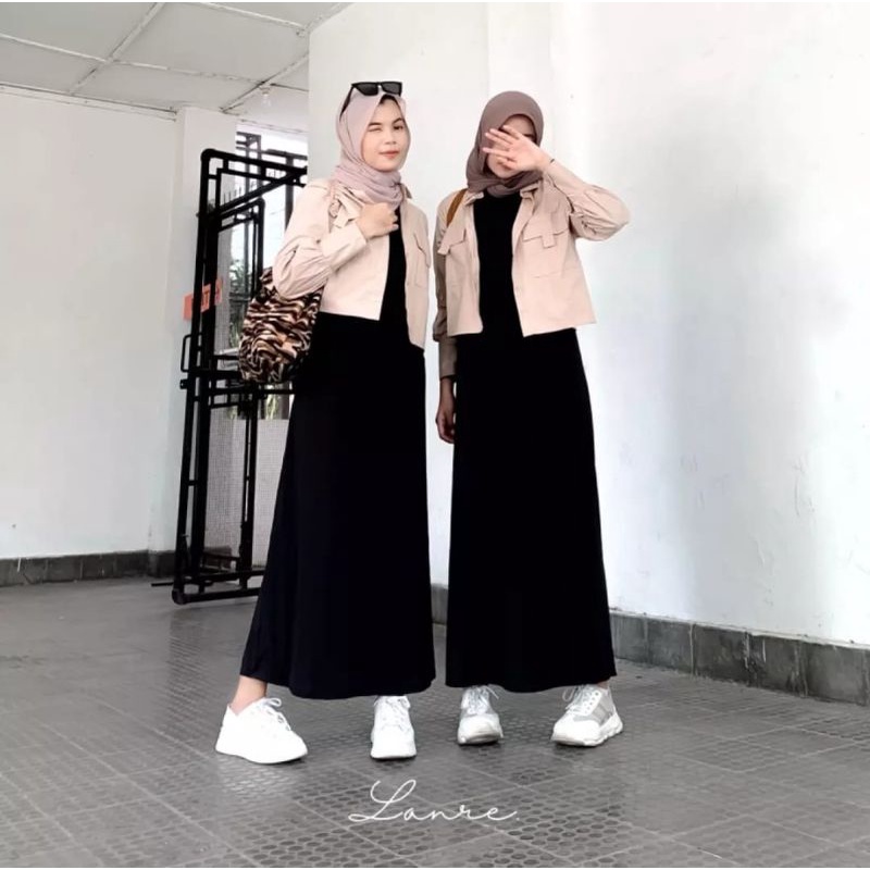 inner dress rajut tanpa lengan bahan kenit rajut terlaris rill pick