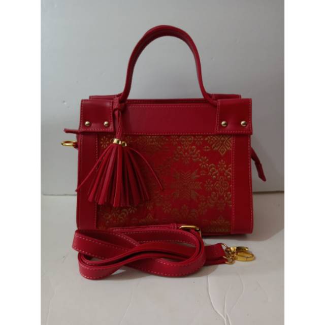 Nyimas Songket - Tas songket khas palembang ayako merah