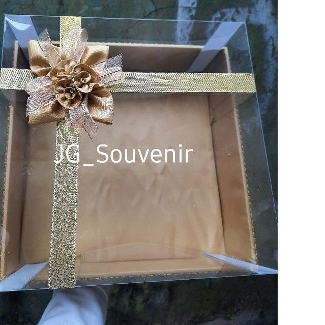 

♥ Kotak Hantaran Seserahan Mika Tempat Kue warna gold ™