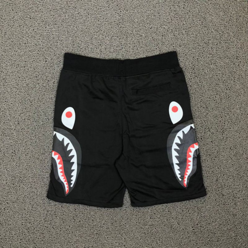 SHORTPANTS CELANA PENDEK A BATHING APE BAPE SHARK SIDE PRINTED COTTON