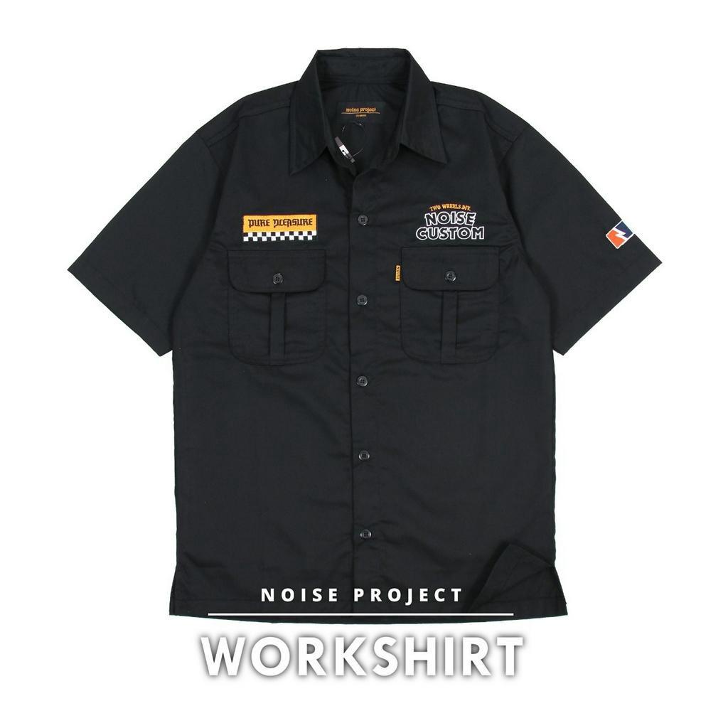 Workshirt - Noise project workshirt America drill canvas w/ direct embrodery detail original by wolv